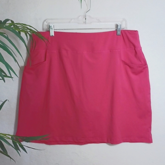 Coolrun Pull on Hot Pink Skort w/ Matching Under Shorts, Poly/Spandex, Size XXL - Picture 1 of 8